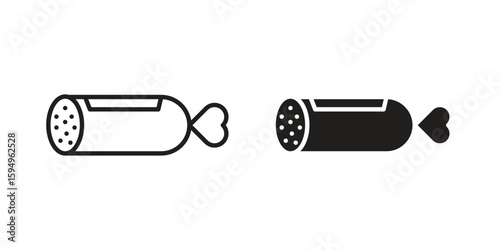 Salami icon symbol shape. vector symbols.