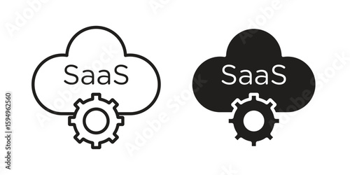 SaaS icon symbol shape. vector symbols.