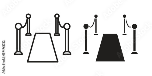 Red carpet icon symbol shape. vector symbols.