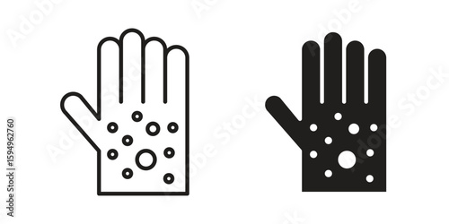 Rash hand icon symbol shape. vector symbols.