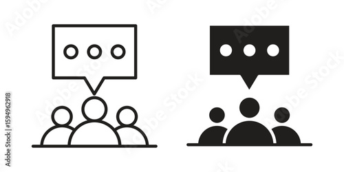 Public opinion icon symbol shape. vector symbols.