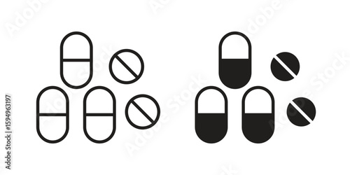 Pills icon symbol shape. vector symbols.