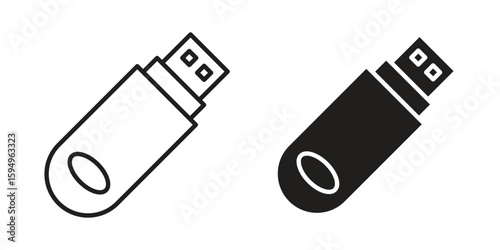 Pendrive icon symbol shape. vector symbols.