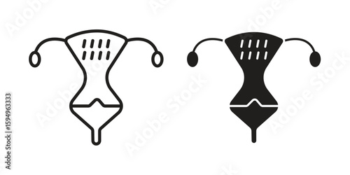 Pelvic inflammatory disease icon symbol shape. vector symbols.