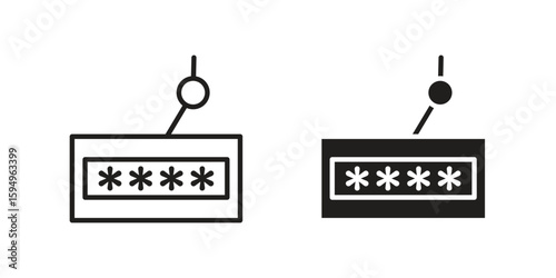 Password phishing icon symbol shape. vector symbols.