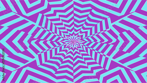 Abstract geometric pattern in vibrant purple and blue colors  