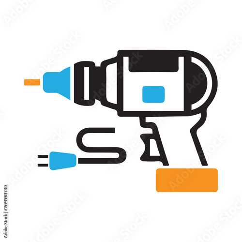 Drill, Electric drill, drill machine, wall drill, drill icon