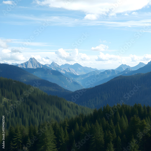 Ultra realistic mountain landscape