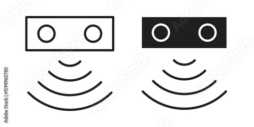 Motion sensor icon symbol shape. vector symbols.