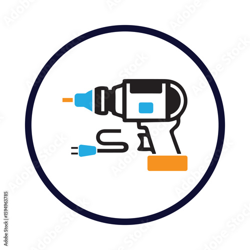Drill, Electric drill, drill machine, wall drill, drill icon
