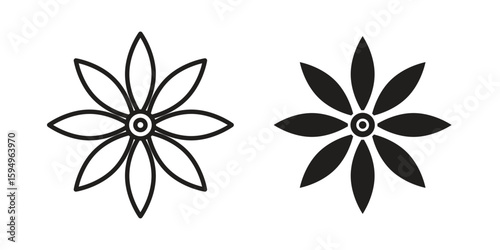 Magnolia icon symbol shape. vector symbols.
