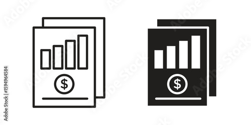 Income statement icon symbol shape. vector symbols.