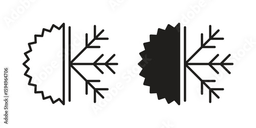 Hot and cold icon symbol shape. vector symbols.