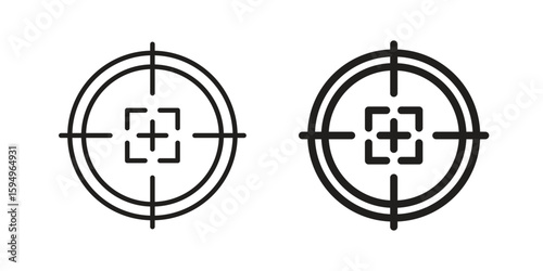 Gun target icon symbol shape. vector symbols.