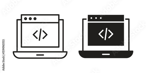 Front end icon symbol shape. vector symbols.