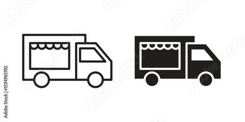 Food truck icon symbol shape. vector symbols.