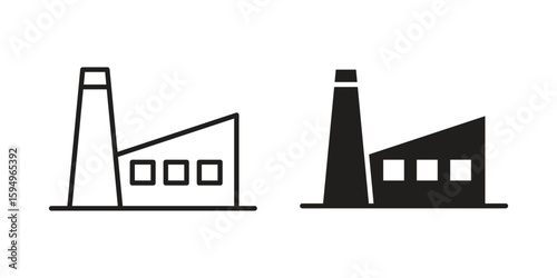 Factory icon symbol shape. vector symbols.