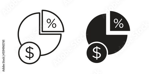 Dividend yield icon symbol shape. vector symbols.