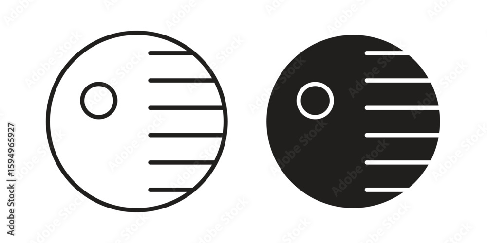 Death star icon symbol shape. vector symbols.
