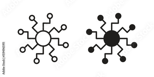 Decentralized icon symbol shape. vector symbols.