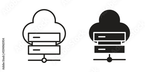 Data center icon symbol shape. vector symbols.