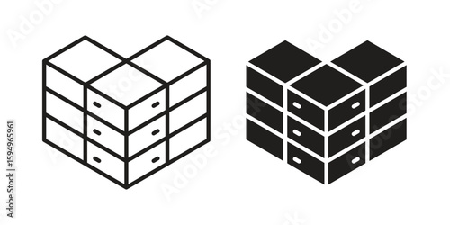 Data center icon symbol shape. vector symbols.