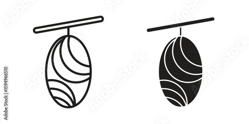 Cocoon icon symbol shape. vector symbols.