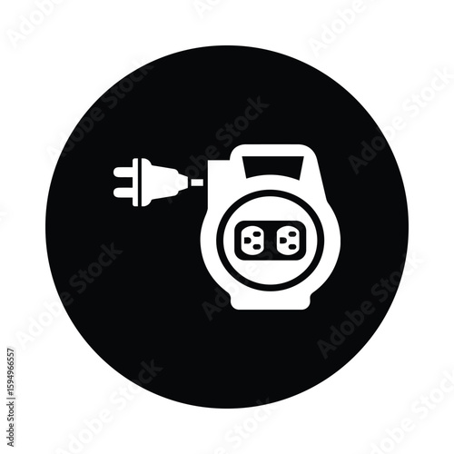 Multi plug, plug, extension cord icon