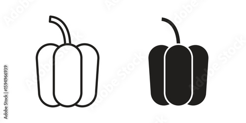 Capsicum icon symbol shape. vector symbols.