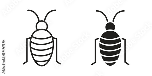 Bedbug icon symbol shape. vector symbols.