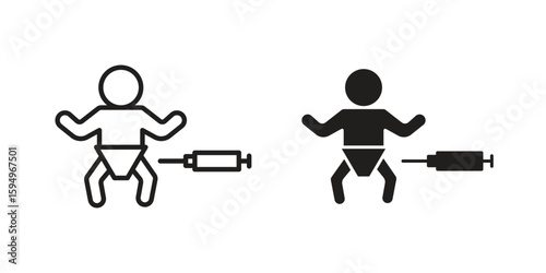 Baby Vaccination icon symbol shape. vector symbols.