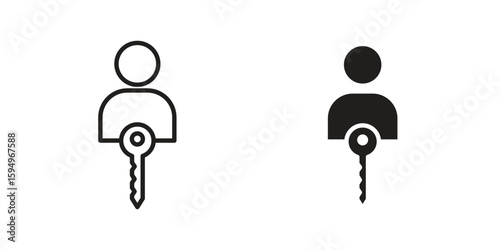 Authentication icon symbol shape. vector symbols.
