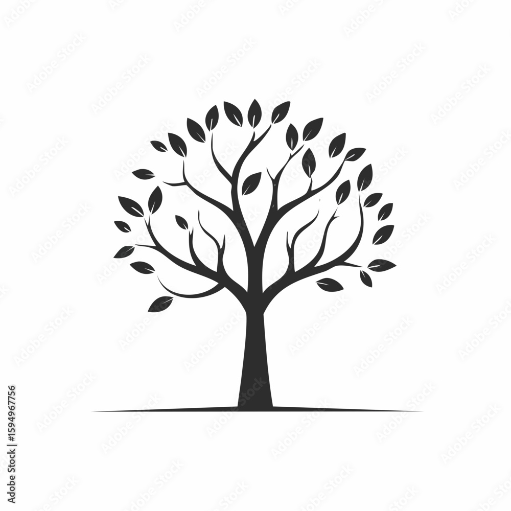 Silhouetted Tree of Life: A captivating graphic silhouette of a tree, a timeless symbol of life, growth, and nature's enduring presence. Silhouetted Tree of Life: A captivating graphic silhouette of a tree, a timeless symbol of life, growth, and nature's enduring presence.