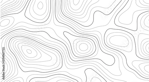 Topography detailed terrain vector map capturing natural formations and elevation lines in antique expedition style, ideal for posters, books, and presentations related to geography or wilderness trav