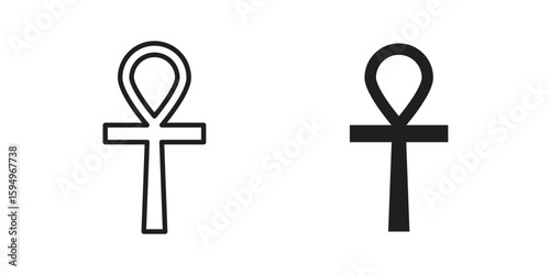 Ankh icon symbol shape. vector symbols.