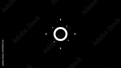 Shiny exploding circles, firework sparkle animation, 4K loop transitions, blust line effects, pop up motion visuals, abstract burst shapes, celebration design elements on black screen background.