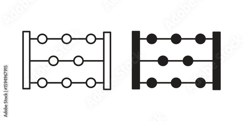 Abacus icon symbol shape. vector symbols.