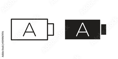 AAA battery icon symbol shape. vector symbols.