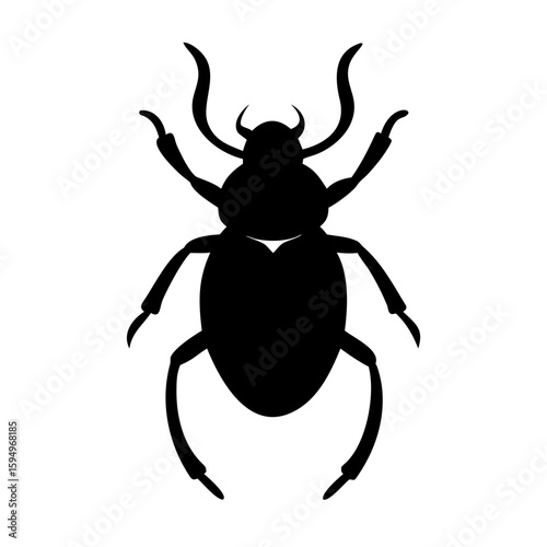 beetle, insect, bug, vector, illustration, entomology, graphic, design, art, animal, nature, wildlife, isolated, drawing, sketch, silhouette, black, white, closeup, creature, species, biology, zoology