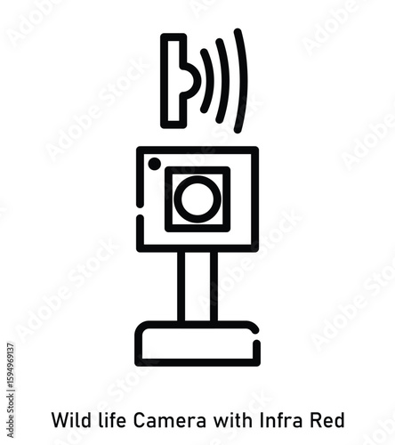 Camera Trap Icon – Wildlife Monitoring Equipment for Nature Exploration