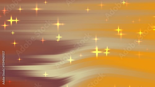 Fondo abstracto con ondas y destellos dorados