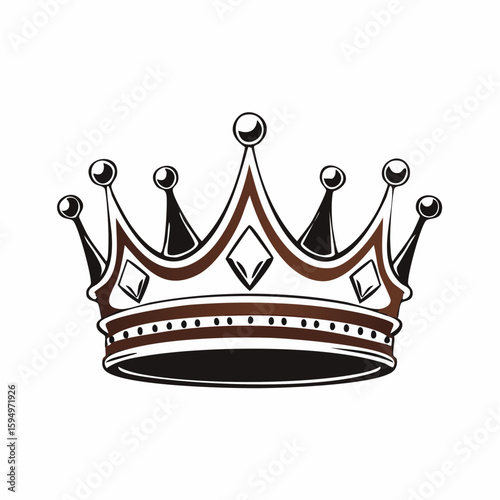 Regal Crown: An exquisite illustration of a regal crown, boasting intricate detail and symbolic of authority and nobility.