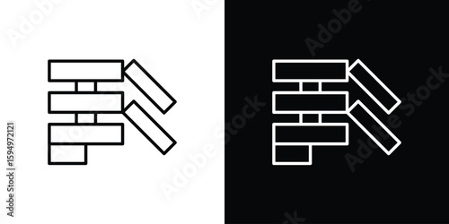 Wooden block icon Editable stroke vector pack, suitable for web designs.