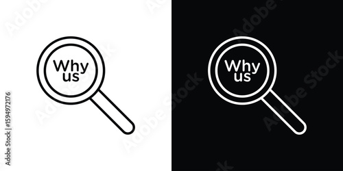 Why us icon Editable stroke vector pack, suitable for web designs.