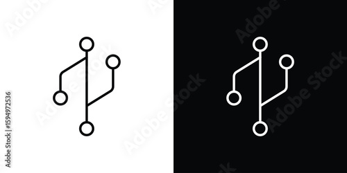 Version control icon Editable stroke vector pack, suitable for web designs.
