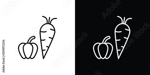 Vegetable icon Editable stroke vector pack, suitable for web designs.