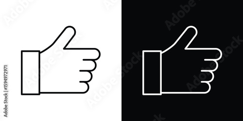 Thumb up icon Editable stroke vector pack, suitable for web designs.