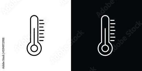 Thermometer icon Editable stroke vector pack, suitable for web designs.
