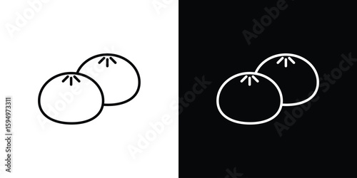Steamed bread icon Editable stroke vector pack, suitable for web designs.
