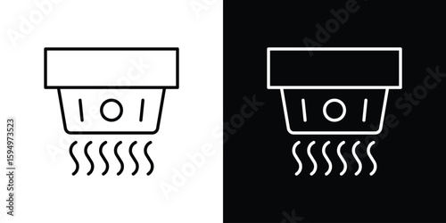 Smoke detector icon Editable stroke vector pack, suitable for web designs.
